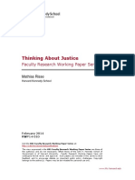 Thinking About Justice: Faculty Research Working Paper Series