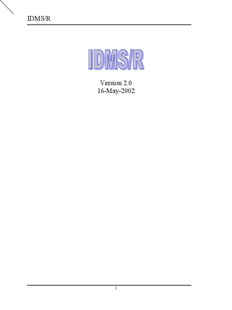 IDMS/R Database Management Guide | PDF | Databases | Relational Database