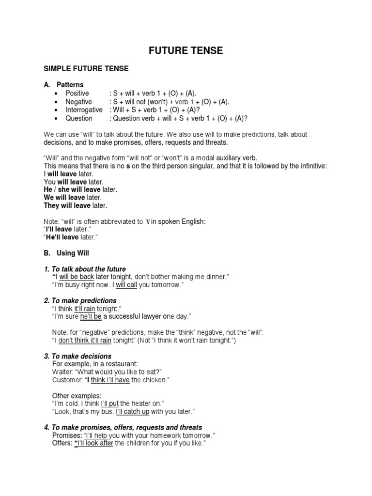 Understanding Future Tenses in English | PDF | Verb | Linguistic Typology