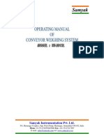 Operating Manual of Conveyor Weighing System