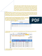 Contoh Soal Excel Penggunaan (SUM, Average, Min, Max Dan IF) Untuk Menentukan Kelulusan Siswa