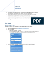 Detailed Documentation: Serving Widget As User
