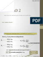 U2 - 7°) Intervalos de Confianza para La Diferencia de Medias - Lem - 2020