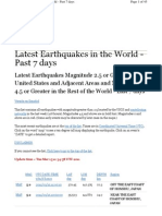 Earthquake in World List - Japan Honshu Area More!!