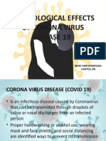 Psychological Effects of Corona Virus Disease 19: Mary Ann Dimayuga-Cantos, RN