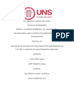 Práctica N°7 - Análisis de Un Caso Práctico para Productos Agroindustriales y El Tipo y Condición de Almacenamiento Adecuado - Garay Peña - León Vásquez