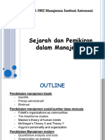 Sejarah Dan Pemikiran Dalam Manajemen: AS-3002 Manajemen Institusi Astronomi