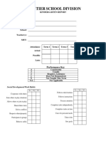 Frontier School Division: Kindergarten Report