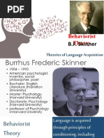 B.F. Skinner Behaviorist Theory