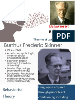 B.F. Skinner Behaviorist Theory