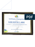 Certificate of Appreciation