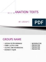 Explanation Texts: By: Group 3