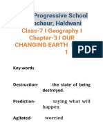 Arden Progressive School Lamachaur, Haldwani: Class-7 I Geography I Chapter-3 I OUR Changing Earth I Part-1