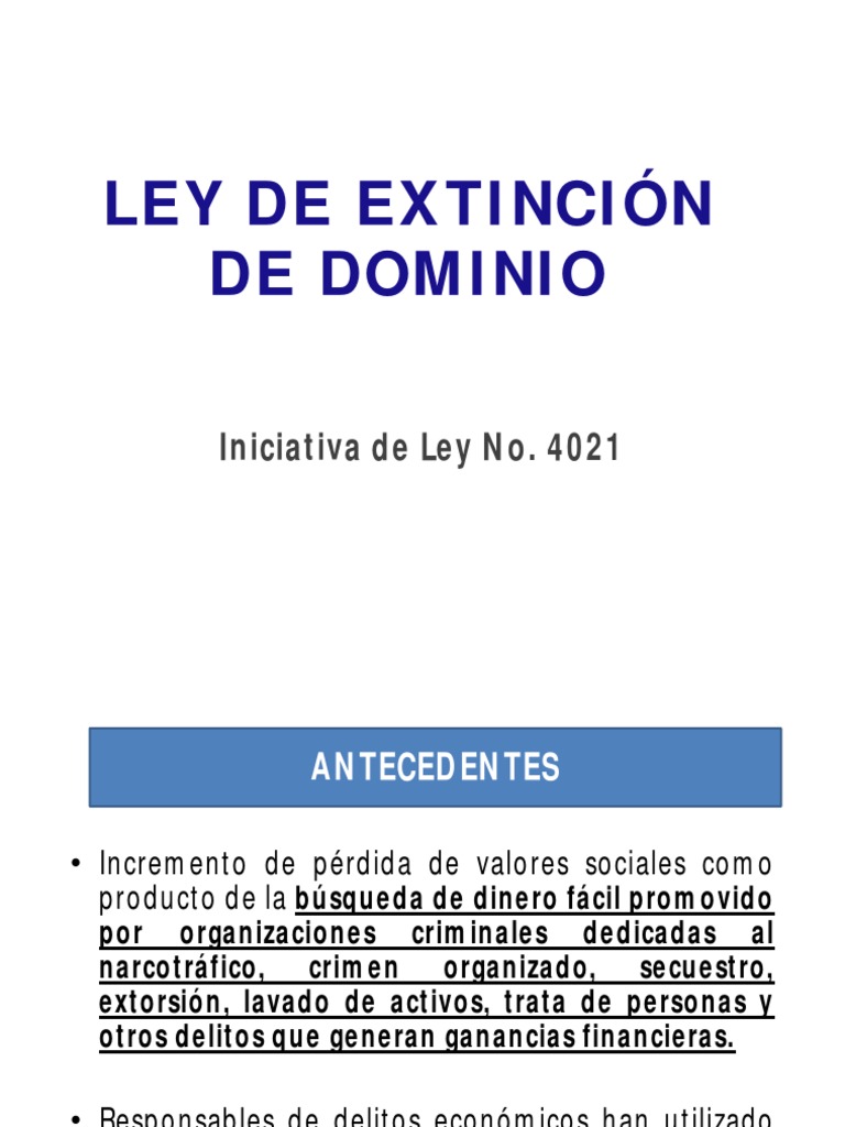 Ley de Extincion de Dominio Mayo 2010 | PDF | Política | Derecho