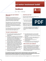 How To Give Feedback: Leadership and Worker Involvement Toolkit