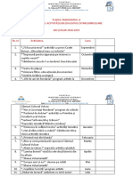 Calendarul Activitatilor Educative Extrascolare