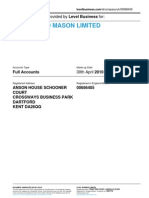 Brown and Mason Limited: Annual Accounts Provided by Level Business For