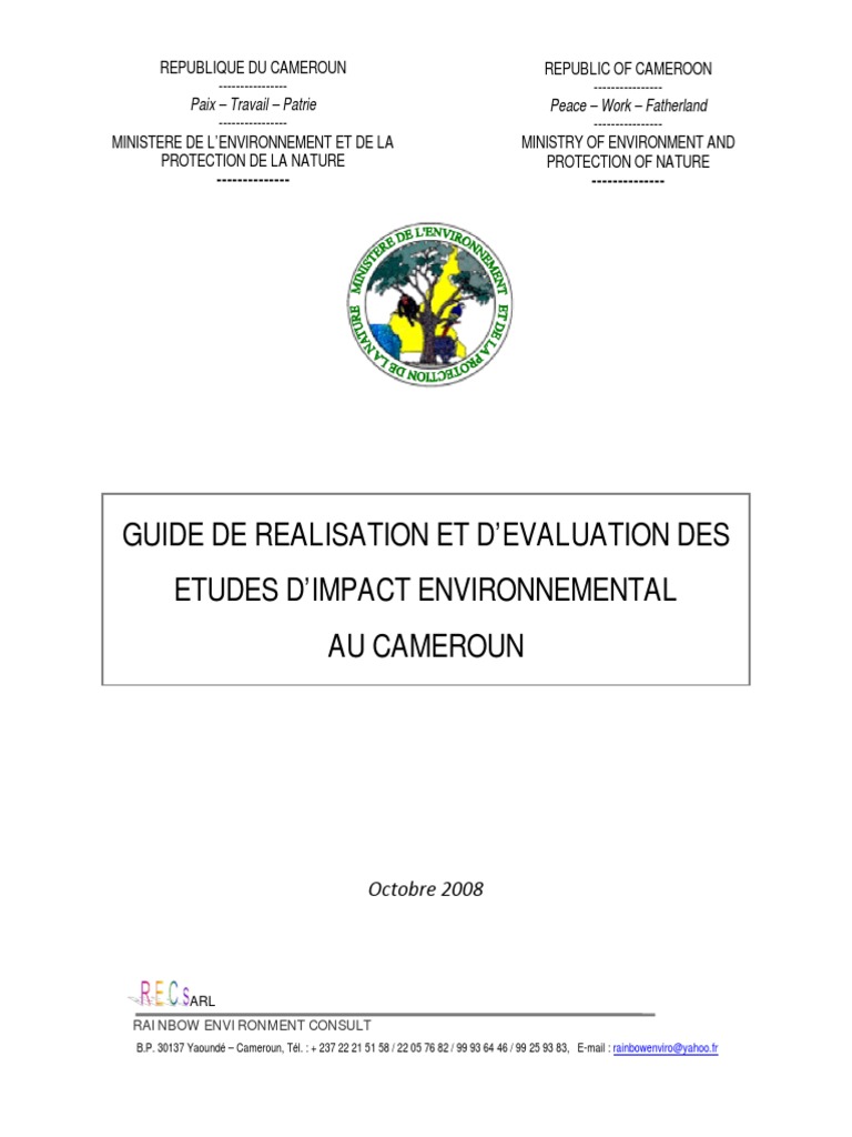 Guide des EIE au Cameroun | PDF | Étude d'impact | Environnement naturel