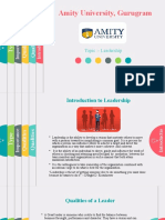 Amity University, Gurugram: Topic:-Leadership