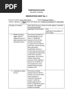 Observation Sheet No. 1: Pampangacolleges