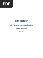 Timecheck: Iris Management Application User Manual