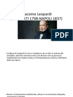 Giacomo Leopardi (RECANATI 1798-NAPOLI 1837)