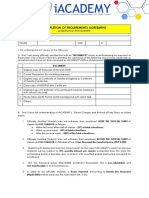 Completion of Requirements Agreement: Undergrad (Transferee)