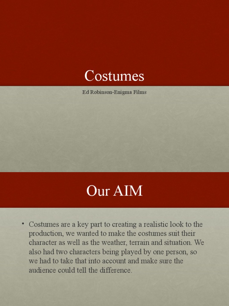 Costume Design for Film Characters | PDF | Home & Garden | General Fiction