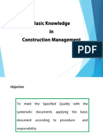 Basic Knowledge in Construction Management