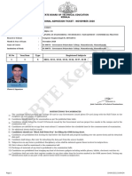 Kerala Polytechnic Exam Admission Ticket
