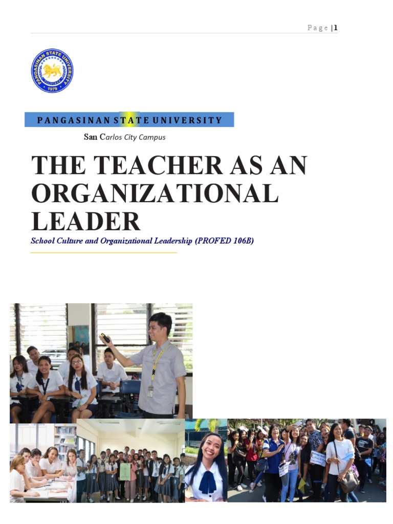 Teacher As An Organizational Leader | PDF | Leadership ...