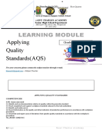 Learning Module: Applying Quality Standards (AQS)