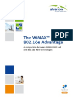 The Wimax 802.16E Advantage: A Comparison Between Wimax 802.16D and 802.16E TDD Technologies