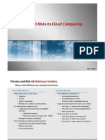 Threats and Risks To Cloud Computing