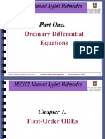 MSC602 Advanced Applied Mathematics: Part One