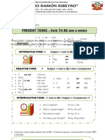 PRESENT TENSE - Verb TO BE (Ser o Estar) : WORKSHEET (Ficha Aplicativa)