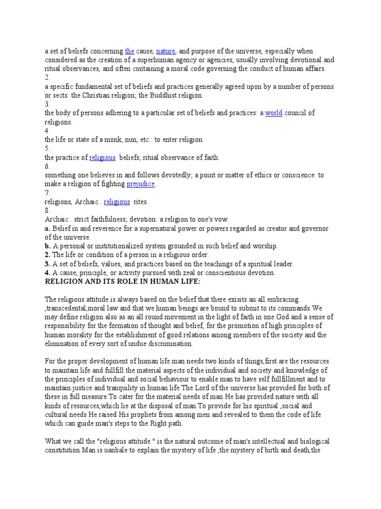 Understanding Religion's Role in Life | PDF | Sharia | Sufism