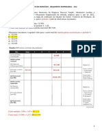 Lista de Exercícios de Orçamento Empresarial Preparatória AV2 Entregar