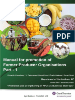 Manual For Promotion of Farmer Producer Organisations - AP