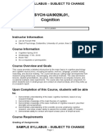 PSYCH-UA9029L01, Cognition: Instructor Information