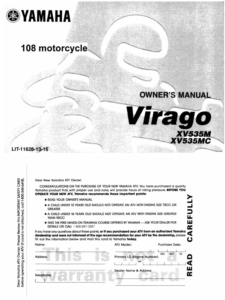 YAMAHA VIRAGO 535 REPAIR MANUAL FREE DOWNLOAD intelligence overview