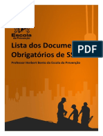 Ebook Lista Dos Documentos Obrigatórios de SST