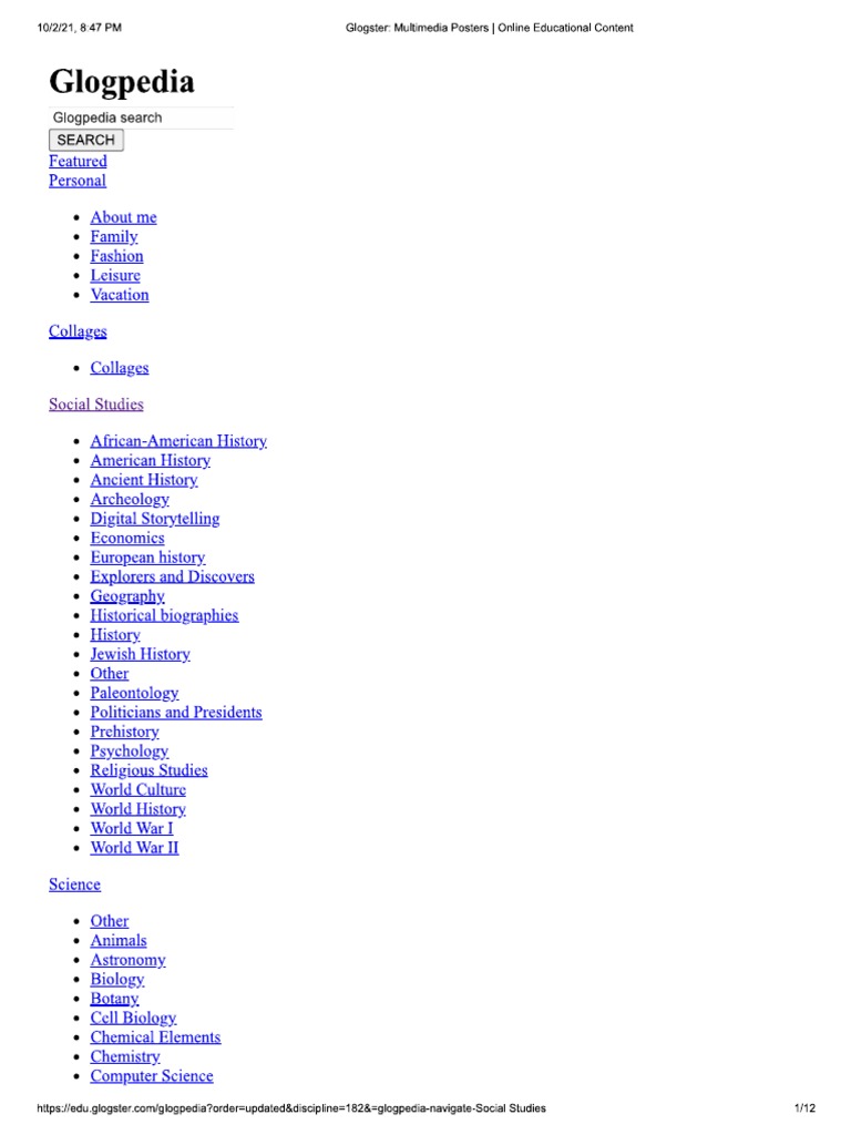 Glogster Multimedia Posters Online Educational Content PDF