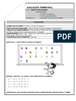 Avaliação Trimestral-Português 2 Ano