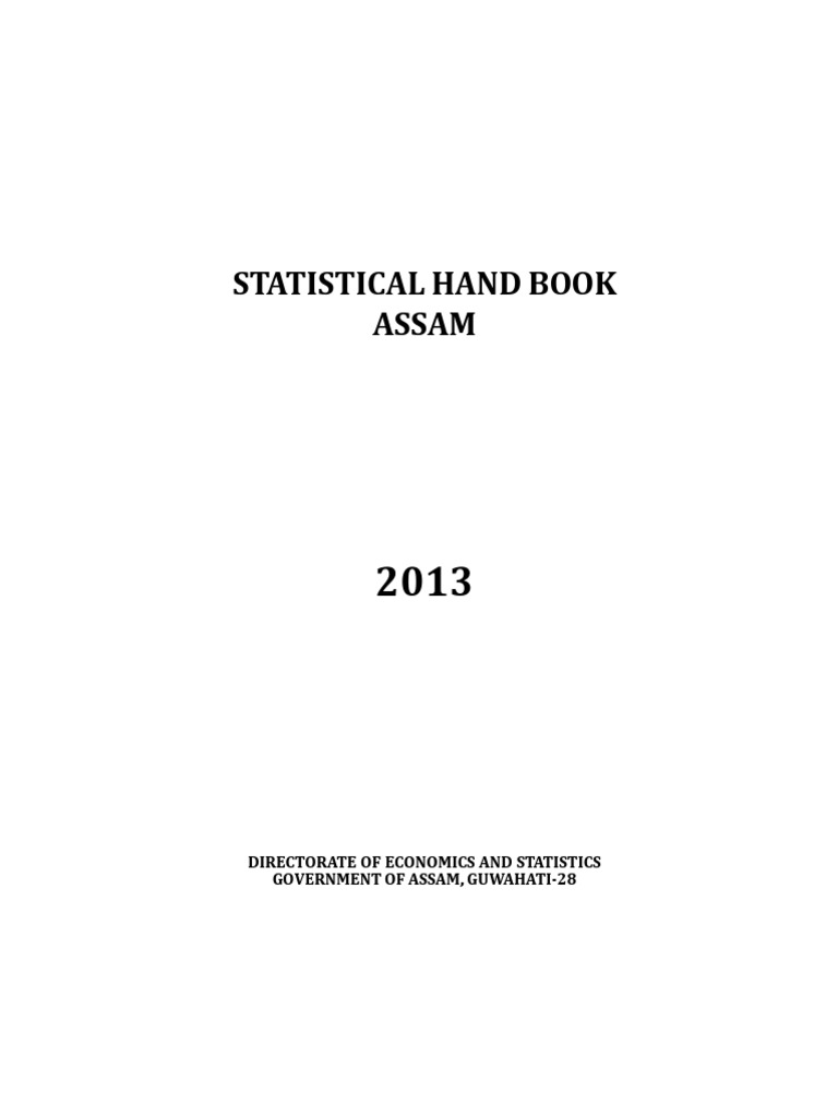 Statistical Hand Book Assam, 2013 PDF Litre Agriculture