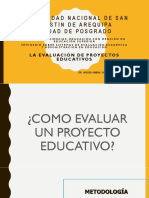 EVALUACIÓN DE PROYECTOS EDUCATIVOS