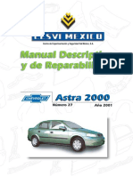 CHEVROLET ASTRA Manual Descriptivo y de Reparabilidad Astra 2000 01