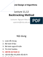 Lecture 12 - Back Tracking Method - Part 2