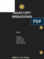 SALES COPY BREAKDOWN