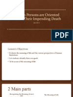 Human Persons Are Oriented Toward Their Impending Death: Group 4